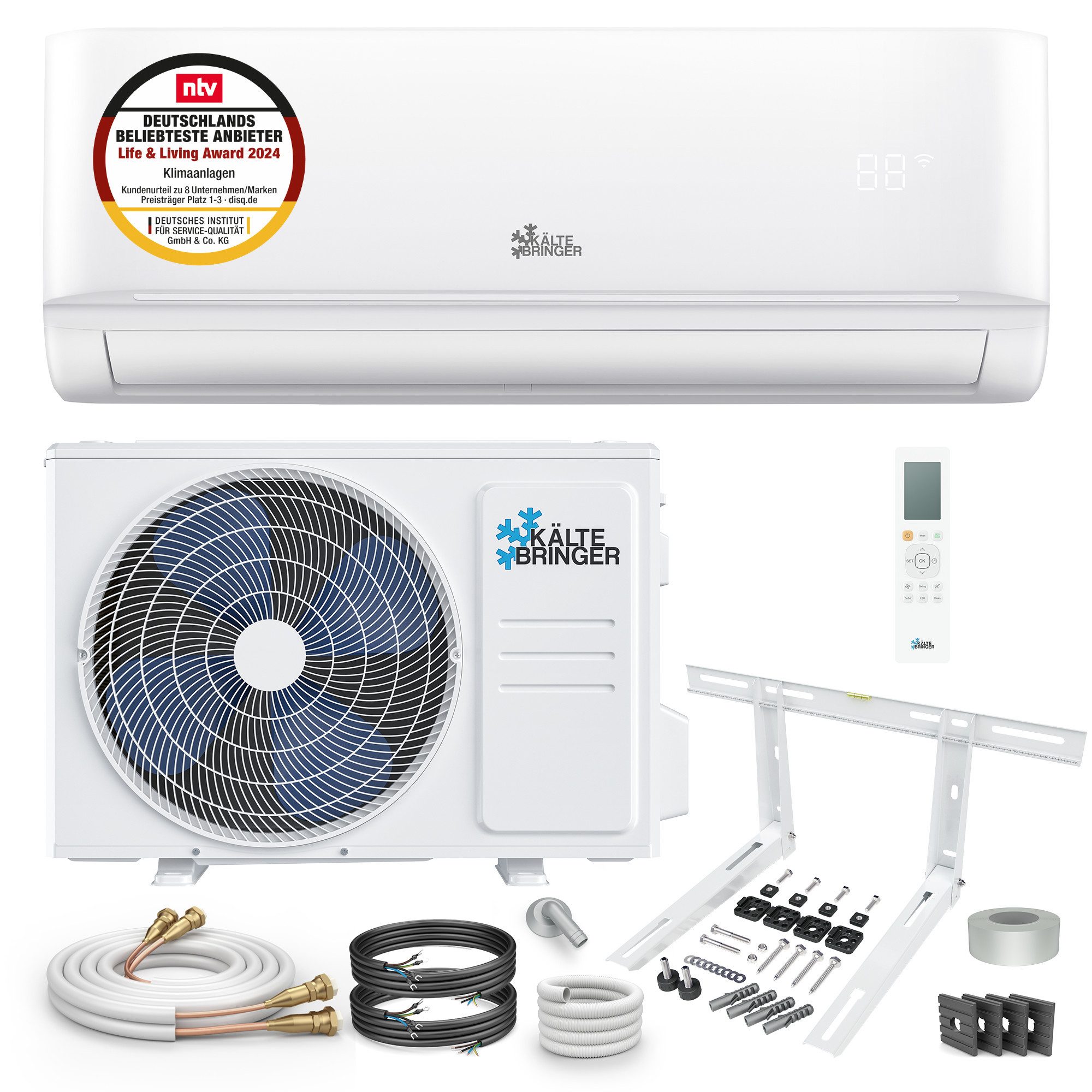 Kältebringer Split-Klimagerät, Quick Connect Split Klimaanlage, 18000 BTU (5,3 kW), Kühlen & Heizen, Splitklimaanlage