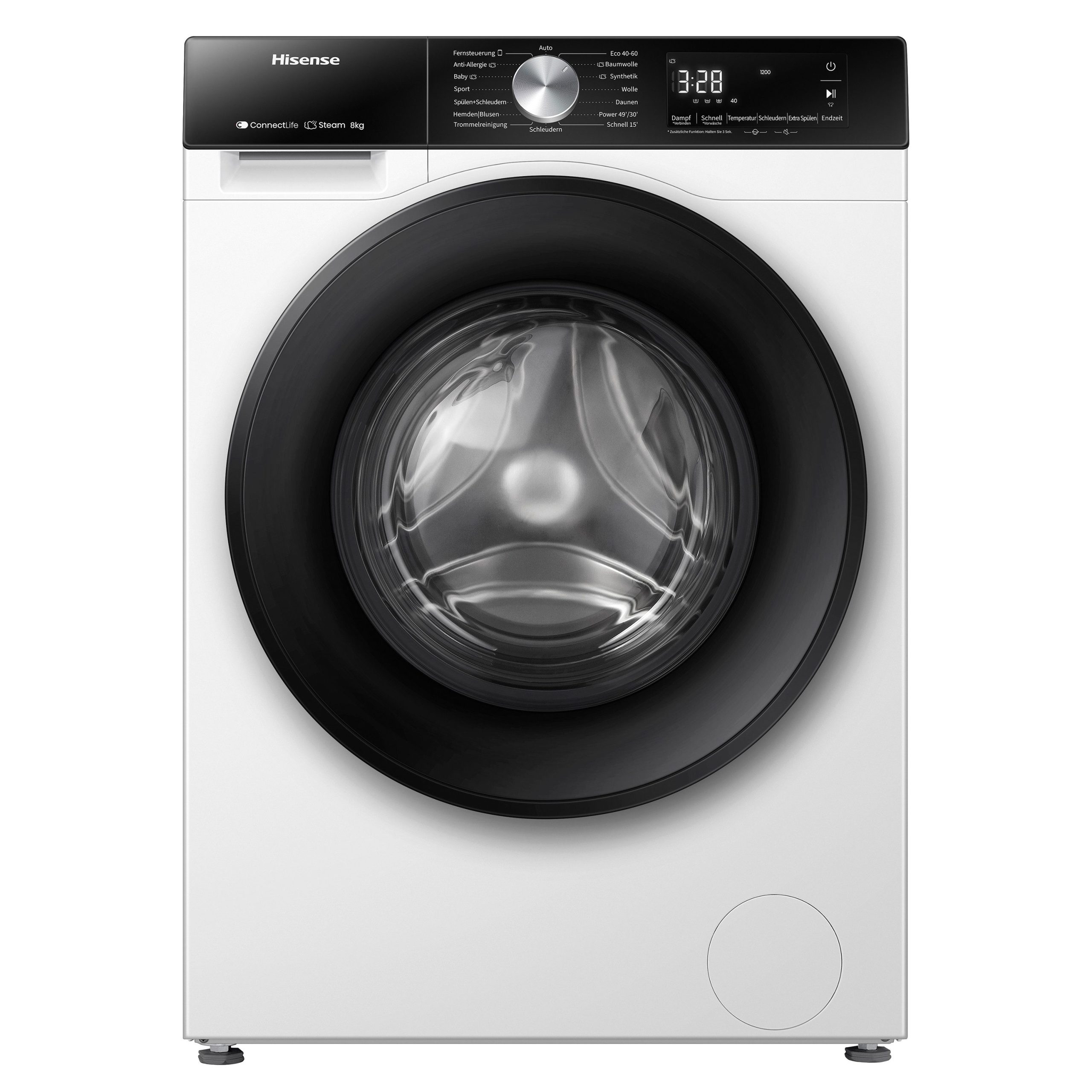 Hisense Waschmaschine WF3S8043BW3, 8 kg, 1400 U/min, Wifi-ConnectLife