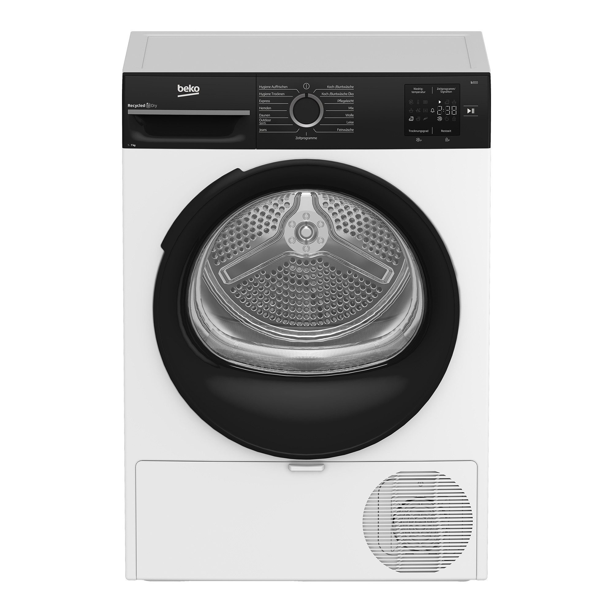 BEKO Wärmepumpentrockner BM3T37240W, 7 kg, ProSmart Inverter Motor, Multifunktionsdisplay, 15 Programme