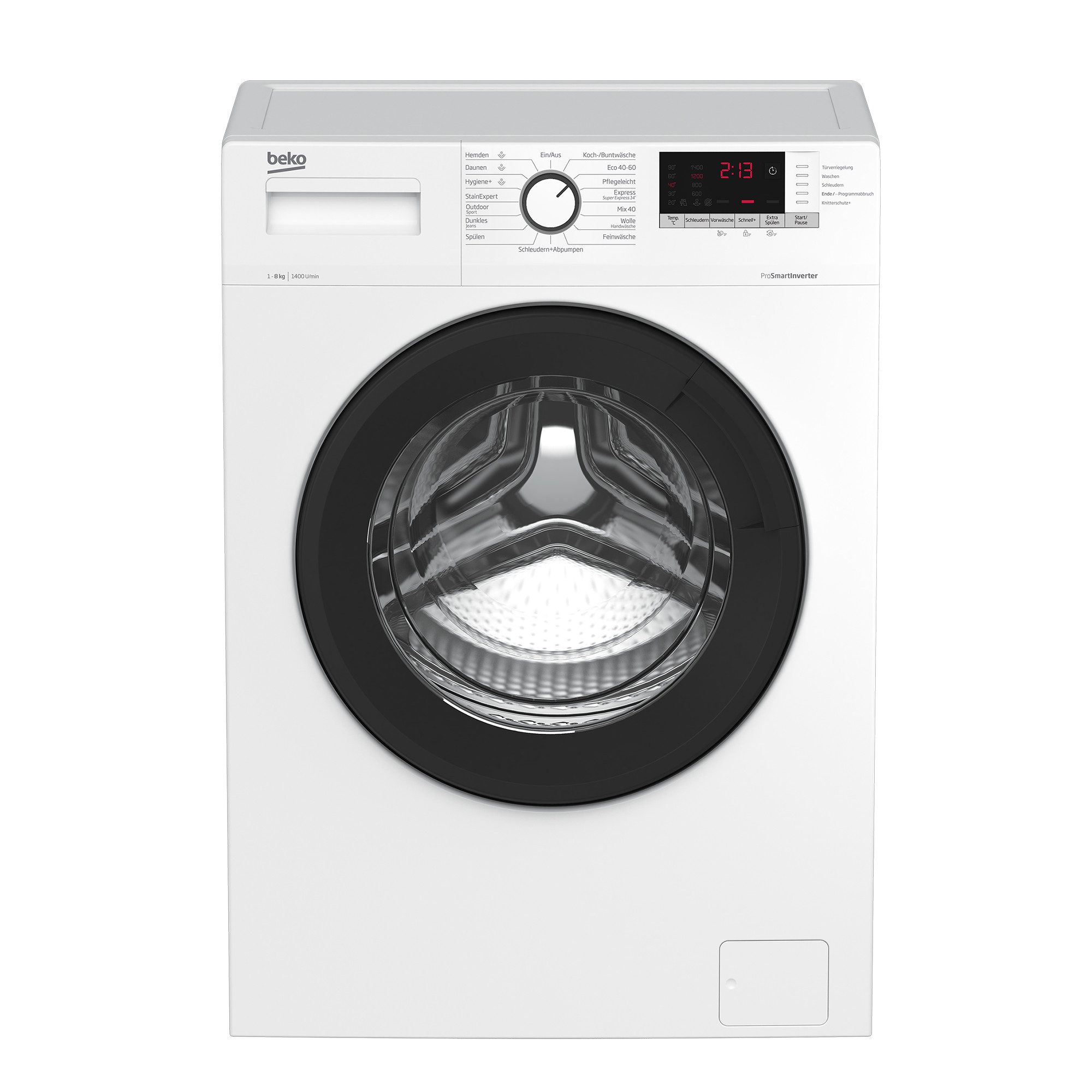 BEKO Waschmaschine WLM81434NPSA, 8 kg, 1400 U/min, SteamCure, AddXtra-Nachlegefunktion, 15 Programme